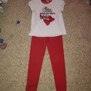 Disney Top and Hanna Anderson Leggings Girls